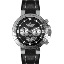 Pasek do zegarka Jacques Lemans 1-1485A Skórzany Czarny 13mm