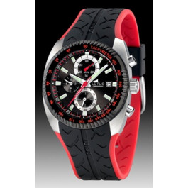 Pasek do zegarka Lotus 15422 / 15423-4 Gumowy Czarny 24mm