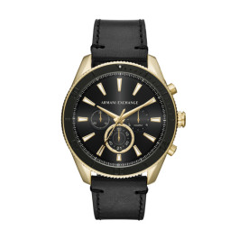 Pasek do zegarka Armani Exchange AX1818 Skórzany Czarny 22mm