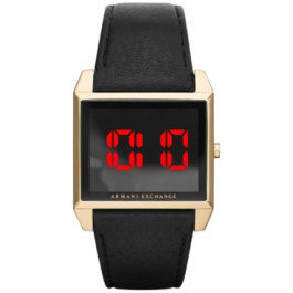 Pasek do zegarka Armani Exchange AX2220 Skórzany Czarny 22mm