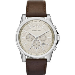Pasek do zegarka Armani Exchange AX2506 Skórzany Brązowy 22mm