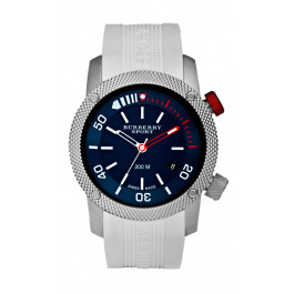 Pasek do zegarka Burberry BU7722 Gumowy Biały 24mm