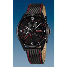 Pasek do zegarka Festina F16849-2 Skórzany/Tekstylia Czarny 20mm