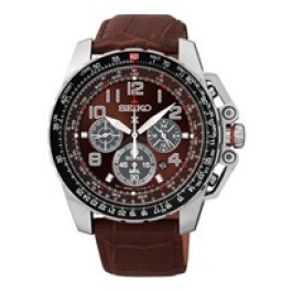 Pasek do zegarka Seiko SSC279 Skórzany Brązowy 22mm