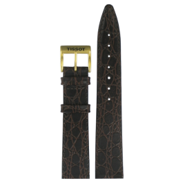 Pasek do zegarka Tissot A660 / T600013310 Skórzany Brązowy 18mm
