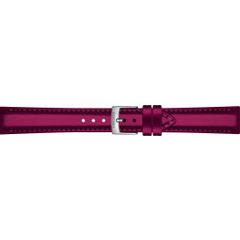 Pasek do zegarka Tissot T1432101733100A Skóra/Tworzywo sztuczne Różowy 16mm