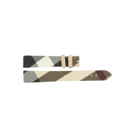 Pasek do zegarka Burberry BU1577 Skórzany Kremowy 16mm