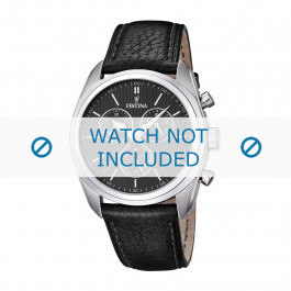 Pasek do zegarka Festina F16777-4 / F16779-4 Skórzany Czarny 24mm