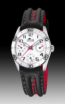 Pasek do zegarka Lotus 15651-E Skórzany Czarny 18mm