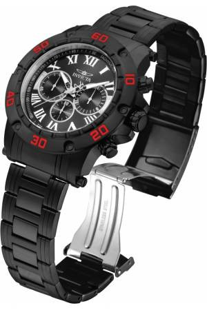 Invicta horlogeband 19706.01 / 19704.01 Staal Zwart