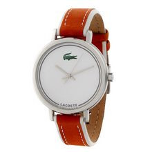 Pasek do zegarka Lacoste 2000503 / LC-33-3-14-0165 Skórzany Pomarańczowy 14mm