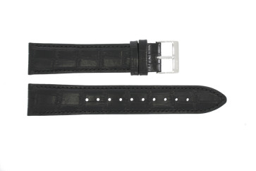 Pasek do zegarka Hugo Boss HB-286-1-14-2893 / HB1513370 / 659302703 Croco skóra Czarny 20mm