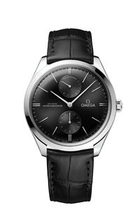 Pasek do zegarka Omega 43513402201001 / TRESOR Skóry krokodyla Czarny 20mm