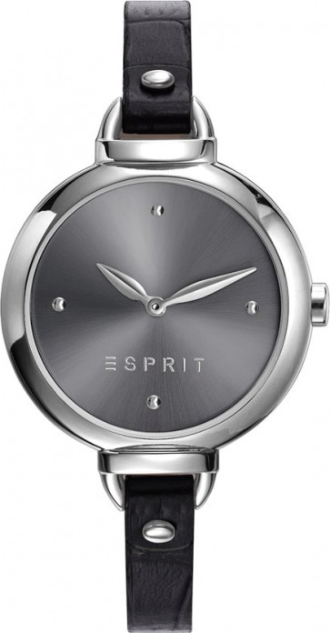 Pasek do zegarka Esprit ES109522001 Croco skóra Czarny 7mm