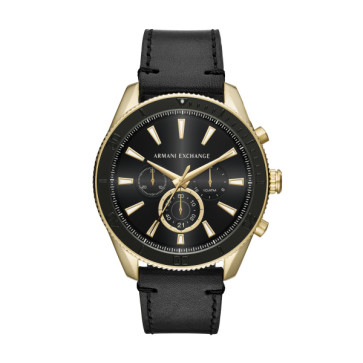 Pasek do zegarka Armani Exchange AX1818 Skórzany Czarny 22mm