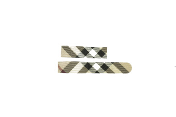 Burberry horlogeband BU9403 Leder Cream wit / Beige / Ivoor 18mm