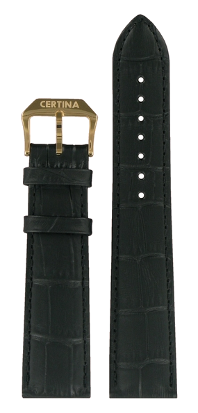 Pasek do zegarka Certina C600017092 Skórzany Czarny 21mm
