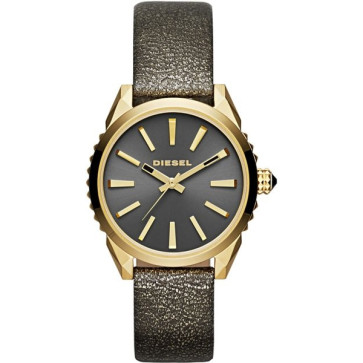 Pasek do zegarka Diesel DZ5476 Skórzany Ciemny brąz 18mm