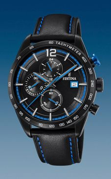 Pasek do zegarka Festina F20344-4 Skórzany Czarny 22mm