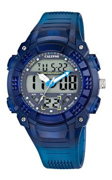 Pasek do zegarka Calypso K5601-7 Gumowy Niebieski