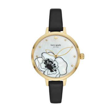 Pasek do zegarka Kate Spade New York KSW1480 Skórzany Czarny 10mm