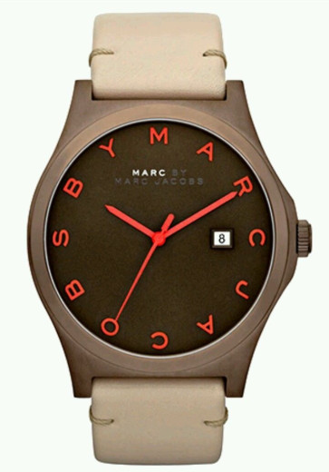 Pasek do zegarka Marc by Marc Jacobs MBM1215 Skórzany Beżowy 20mm