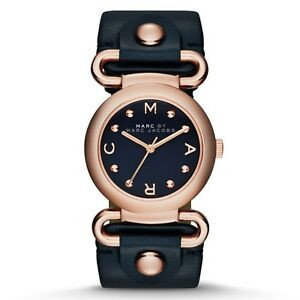 Pasek do zegarka Marc by Marc Jacobs MBM1334 Skórzany Niebieski 24mm