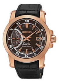 Pasek do zegarka Seiko 5D22 0AD0 / SRG016P1 / L0A0011P0 Skórzany Czarny 21mm