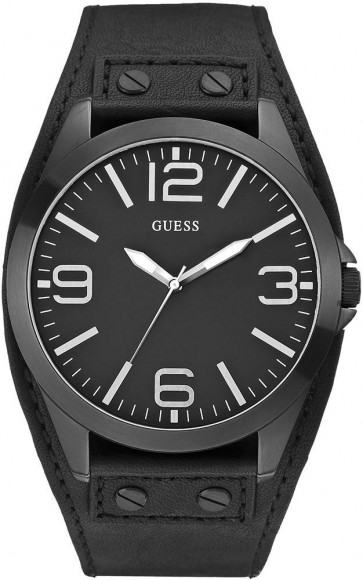 Pasek do zegarka Guess W0181G2 Skórzany Czarny 24mm