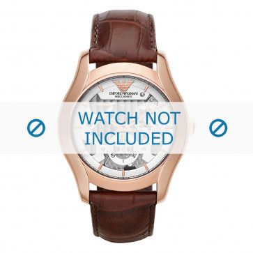 Pasek do zegarka Armani AR4675 Skórzany Brązowy 22mm