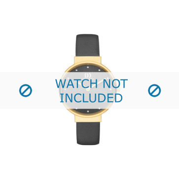 Danish Design horlogeband IV18Q1097 Leder Zwart