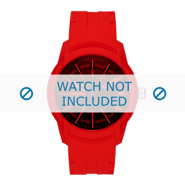 Diesel horlogeband DZ1820 Rubber Rood 24mm