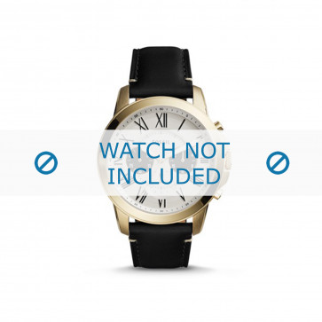 Pasek do zegarka Fossil FS5272 Skórzany Czarny 22mm