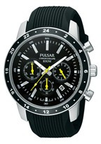 Pasek do zegarka Pulsar VD53-X055 / PT3165X1 / PQ071X Gumowy Czarny 22mm