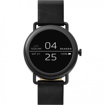 Pasek do zegarka Inteligentny zegarek Skagen SKT5001 Skórzany Czarny 20mm