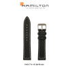 Pasek do zegarka Hamilton H600.774.100 Skórzany Czarny 20mm