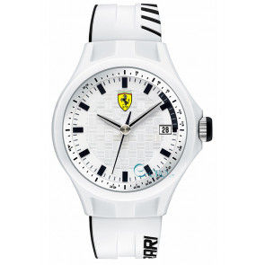 Ferrari horlogeband SF101.6 / 0830124 / SF689300071 / Scuderia Silicoon Wit 22mm