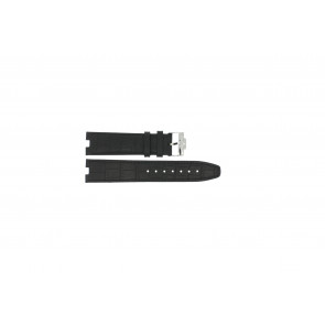 Horlogeband Jacques Lemans 1-1213K Leder Zwart 6mm