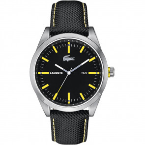 Pasek do zegarka Lacoste 2010596 / LC-52-1-14-2276 Skórzany Czarny 22mm