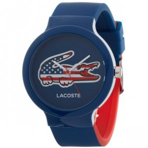 Lacoste horlogeband LC-46-4-47-2502 /2020073 /20mm Rubber Multicolor 14mm