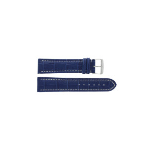 Pasek do zegarka Uniwersalny 41861-07-24.c XL Skórzany Niebieski 24mm