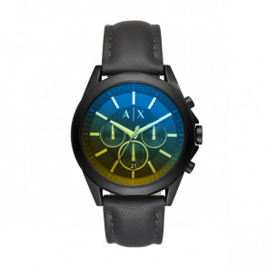 Pasek do zegarka Armani Exchange AX2613 Skórzany Czarny 22mm