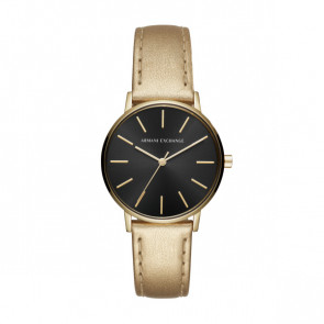 Pasek do zegarka Armani Exchange AX5546 Skórzany Pozłacany 18mm