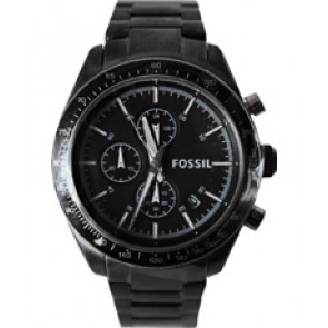 Pasek do zegarka Fossil BQ2067 Stal nierdzewna Czarny 22mm