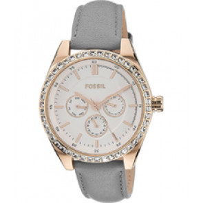 Pasek do zegarka Fossil BQ3113 Skórzany Szary 18mm