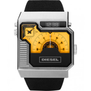Pasek do zegarka Diesel DZ7223 Skóra/Tworzywo sztuczne Czarny 34mm