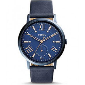 Pasek do zegarka Fossil ES4109 / Rotor Skórzany Niebieski 20mm