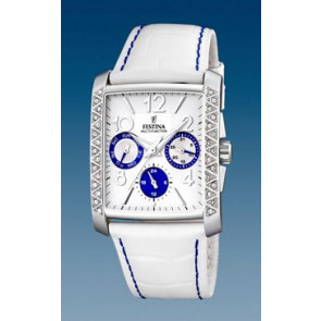 Pasek do zegarka Festina F16524-3 Skórzany Biały 25mm