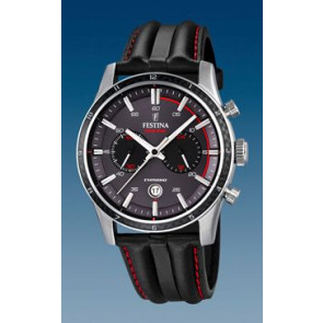 Pasek do zegarka Festina F16874-3 / F16874-4 Skórzany Czarny
