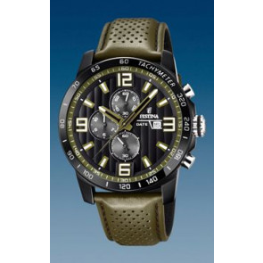 Pasek do zegarka Festina F20339-2 Skórzany Zielona oliwka 23mm